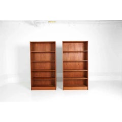 Pair of Danish Modern Teak Bookcases in Style of Sejling