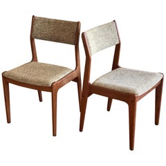 Vintage Pair of Danish Modern Teak Dining Chairs by D Scan