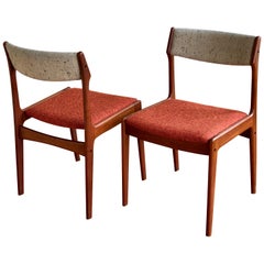 Pair of Danish Modern Teak Dining Chairs by Erik Buch
