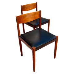 Pair of Danish Modern Teak dining Chairs by Hans Olsen For Frem Rojle