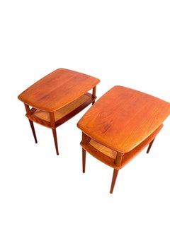 Pair of Danish Modern Teak End Tables by Peter Hvidt for France & Son