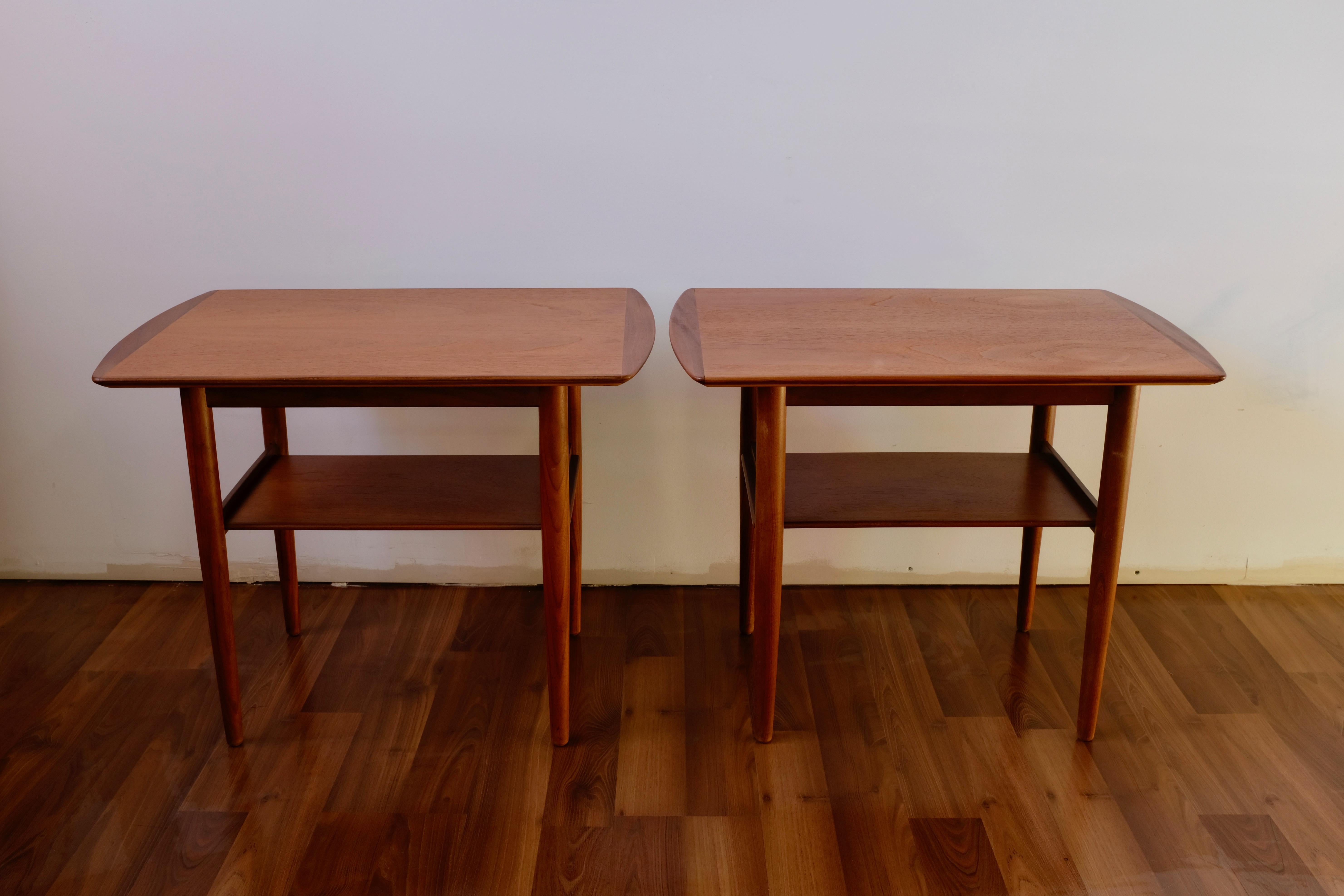Mid-Century Modern Pair of Danish Modern Teak End Tables