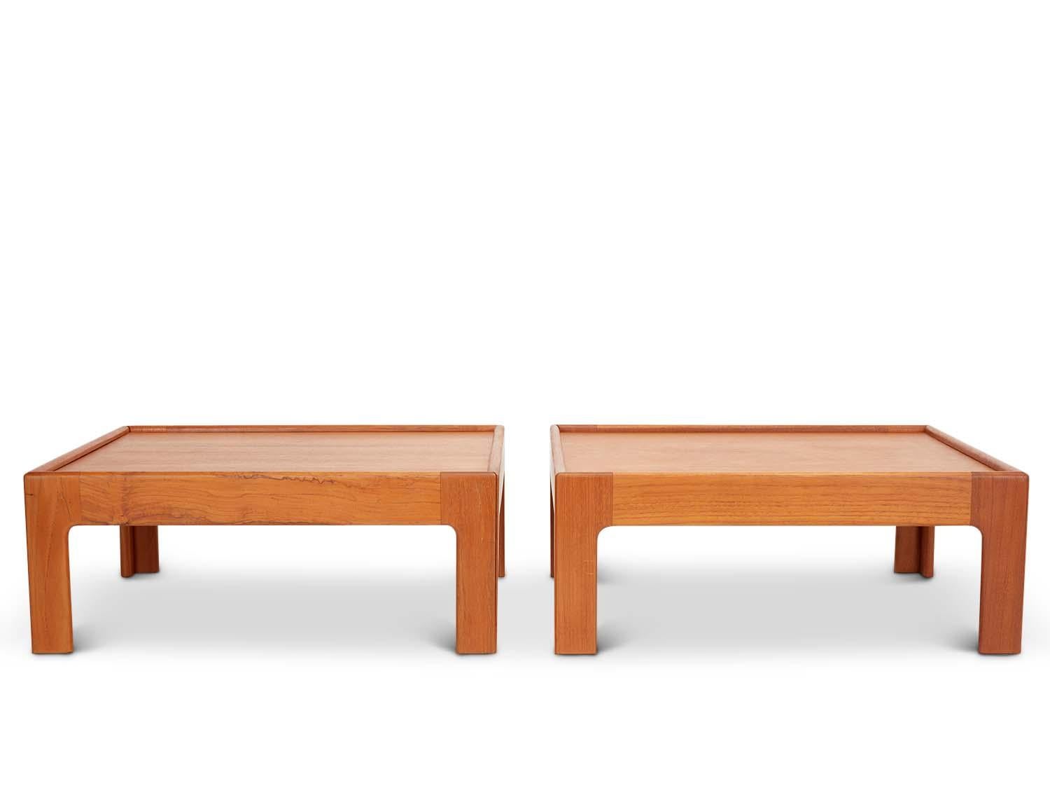 Pair of Danish Modern Teak End Tables In Excellent Condition In Los Angeles, CA