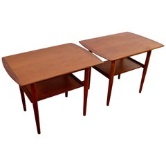Pair of Danish Modern Teak End Tables