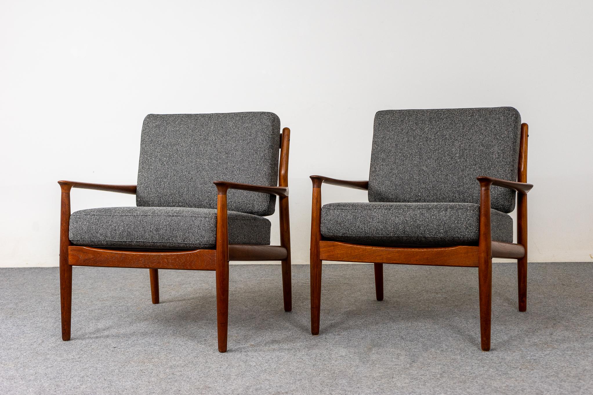 Pair of Danish Modern Teak Lounge Chairs, by Svend Erikson 1