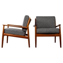 Pair of Danish Modern Teak Lounge Chairs, by Svend Erikson