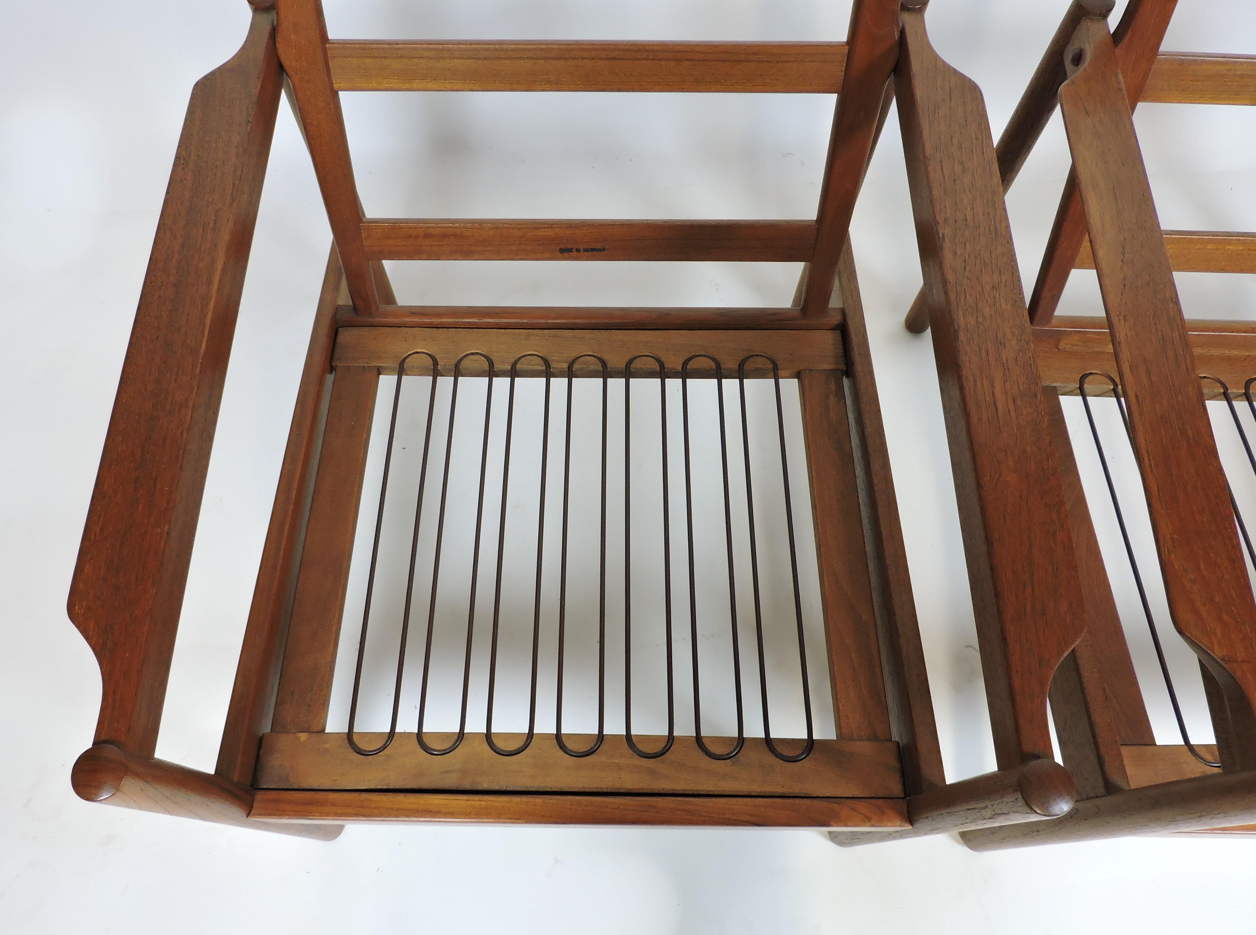 Pair of Kai Kristiansen Danish Modern Teak Magnus Olesen Lounge Armchairs For Sale 5