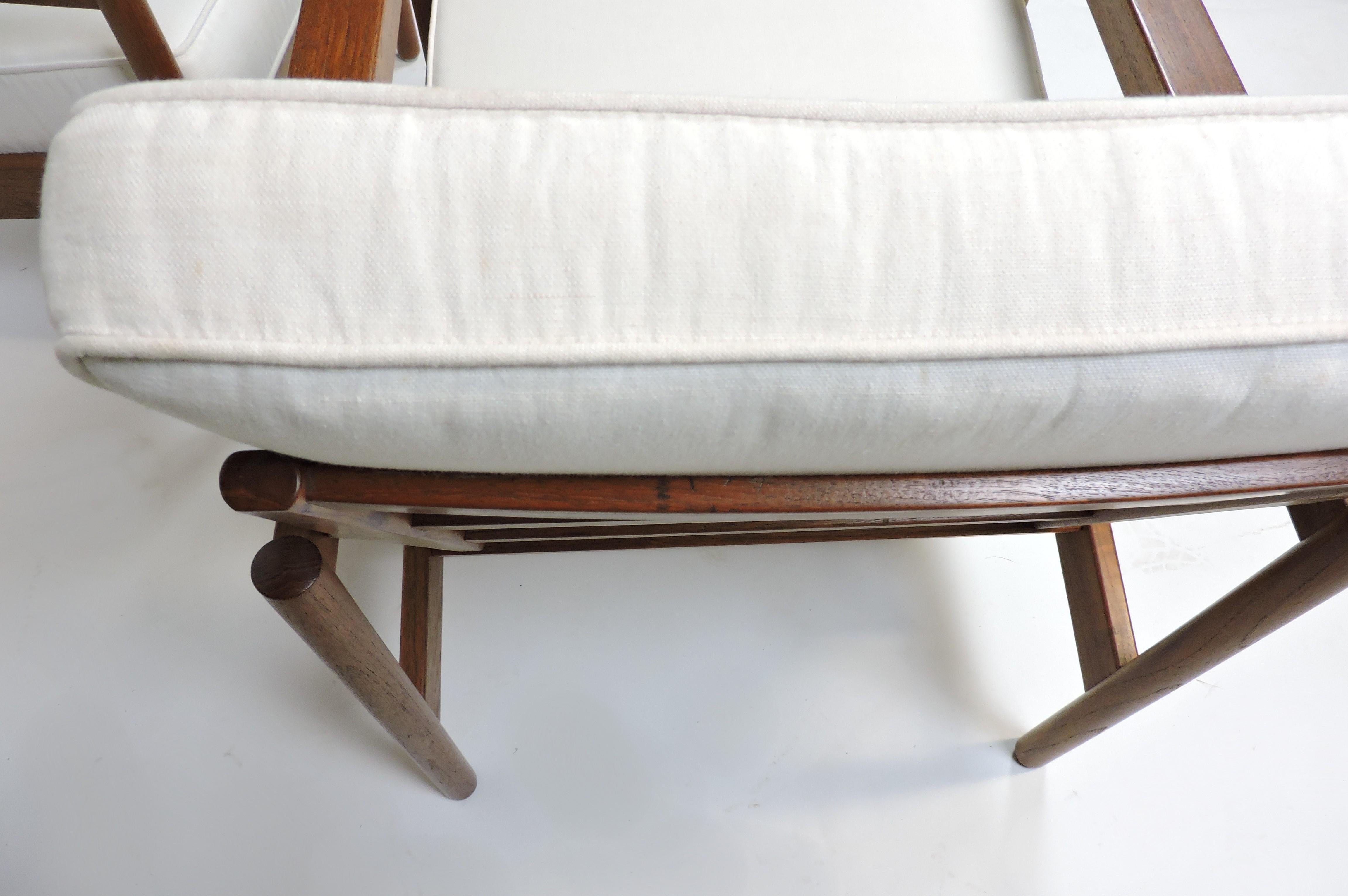 Pair of Kai Kristiansen Danish Modern Teak Magnus Olesen Lounge Armchairs For Sale 3