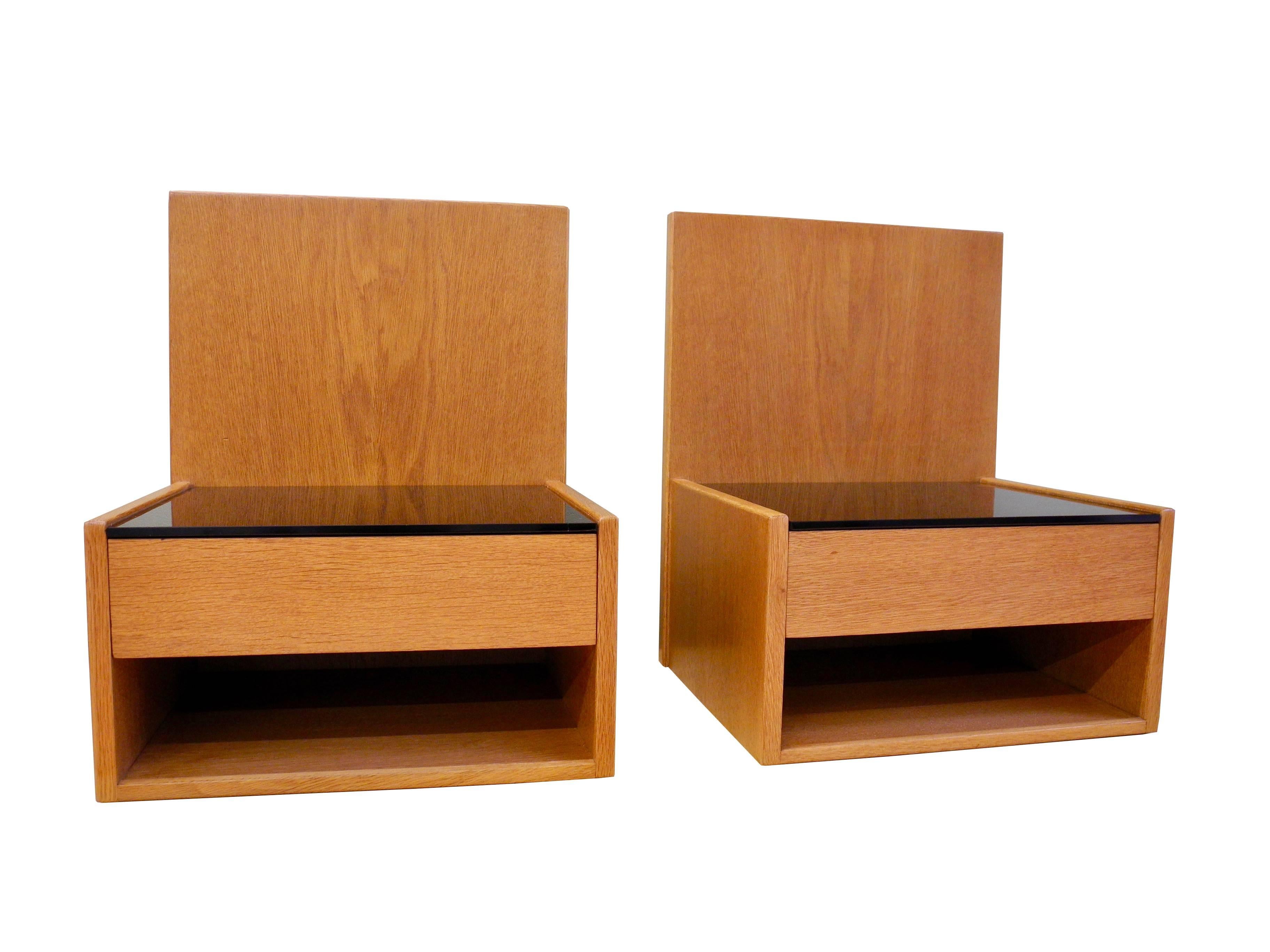 Pair of Danish Modern Teak Nightstands Designed by Hans Wegner For Sale 6