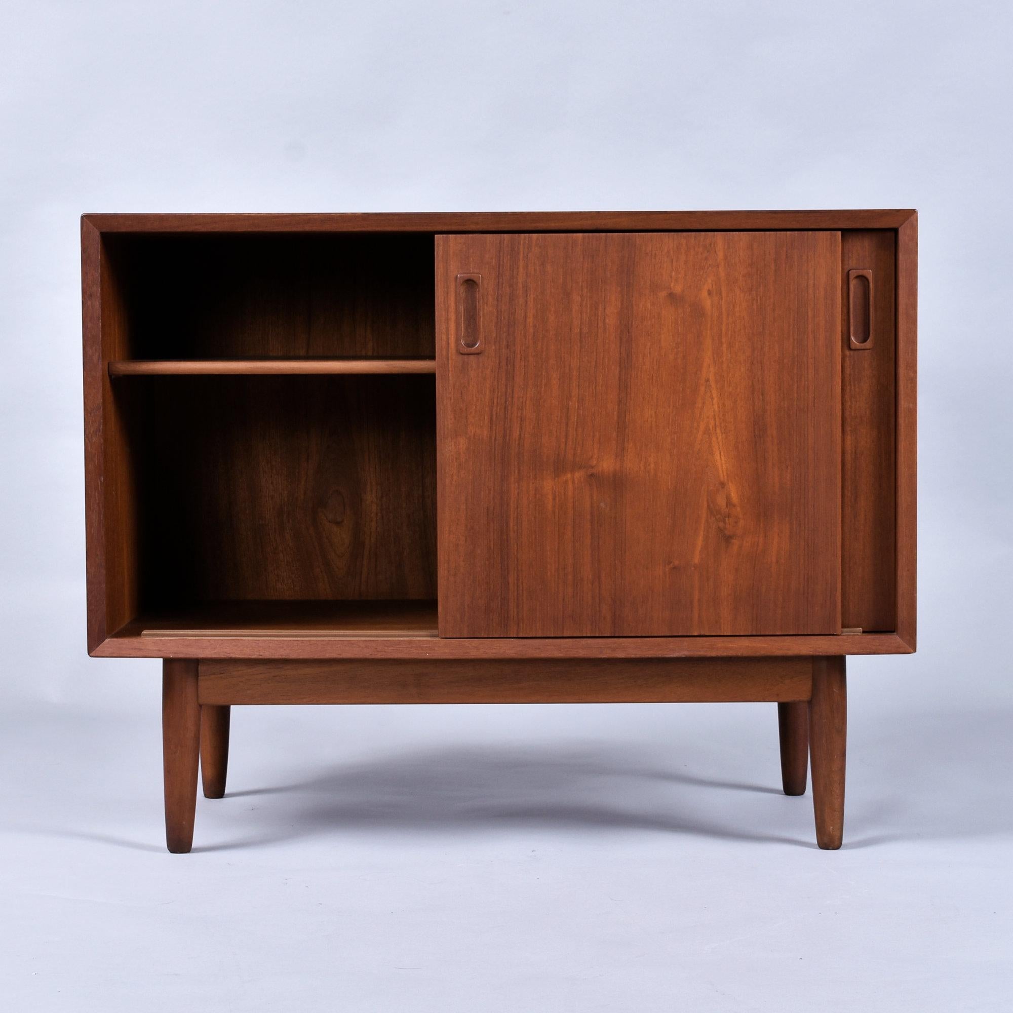 Pair of Danish Modern Teak Sliding Door Cabinets by Lyby Mobler For Sale 6