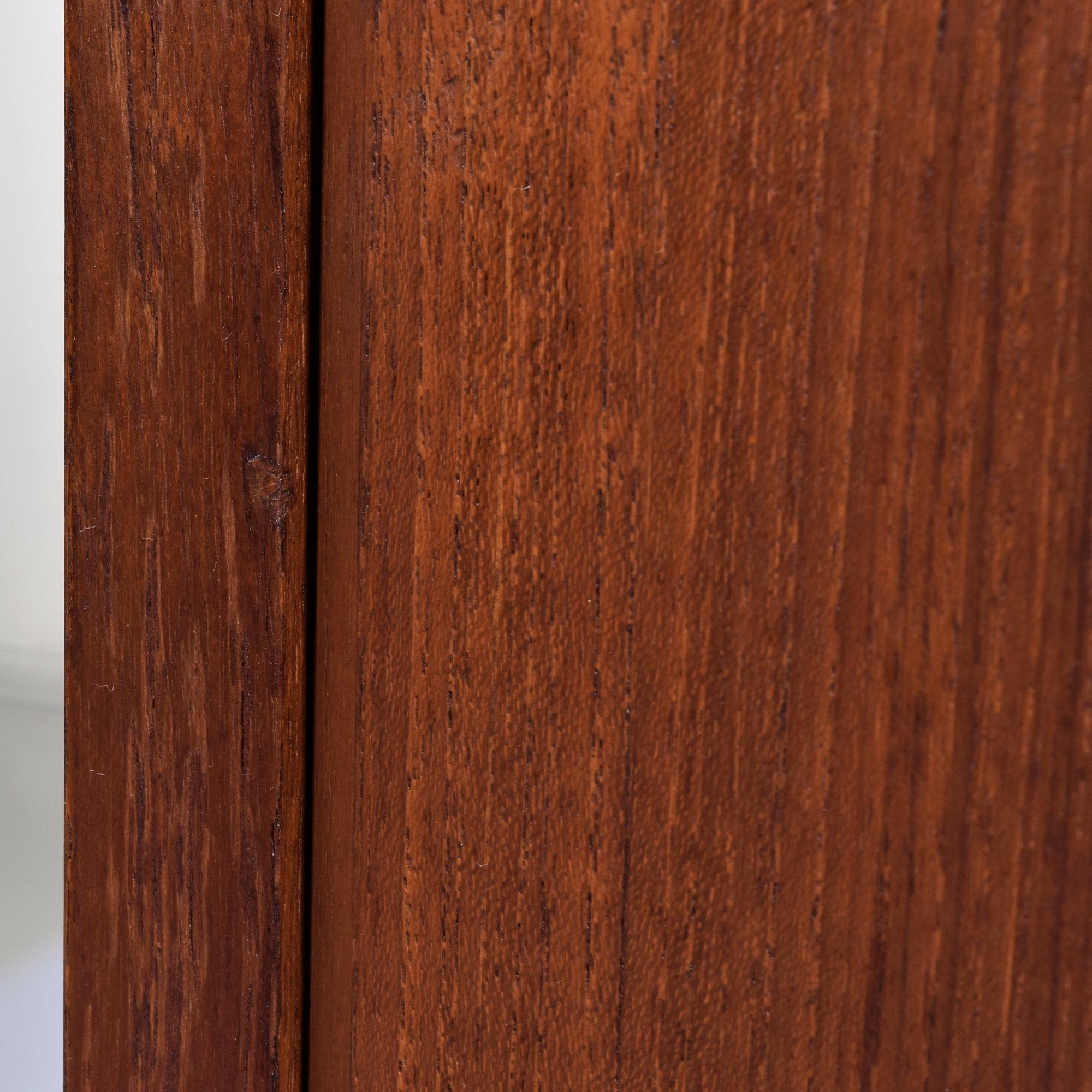 Pair of Danish Modern Teak Sliding Door Cabinets by Lyby Mobler For Sale 8
