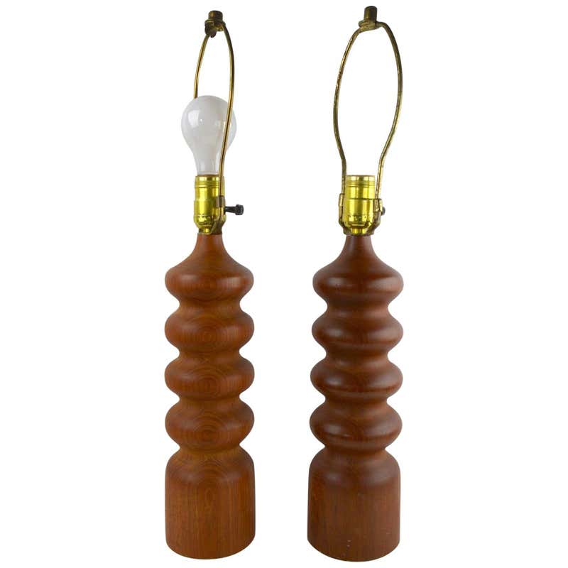 Pair Of Danish Modern Table Lamps at 1stdibs