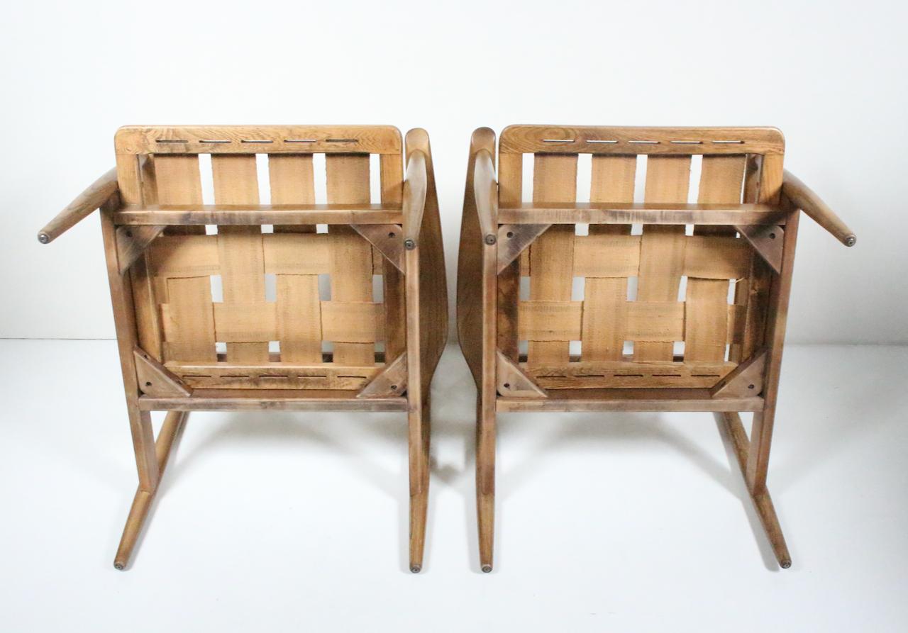 Paire de fauteuils de salon danois modernes en noyer de style Viko Baumritter, années 1950 en vente 4
