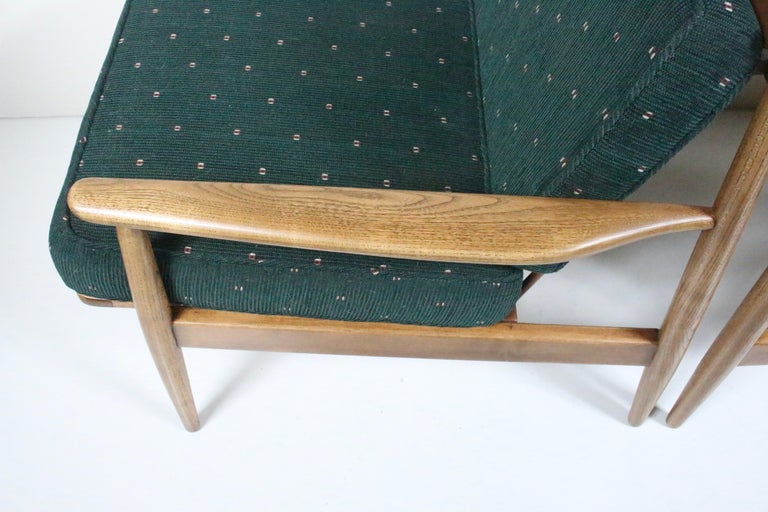 Pair of Danish Modern Viko Baumritter Walnut Lounge Chairs, 1950s For Sale 1