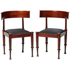 Pair of Danish Neoclassical Mahogany Chairs by Constantin Hansen, circa 1850