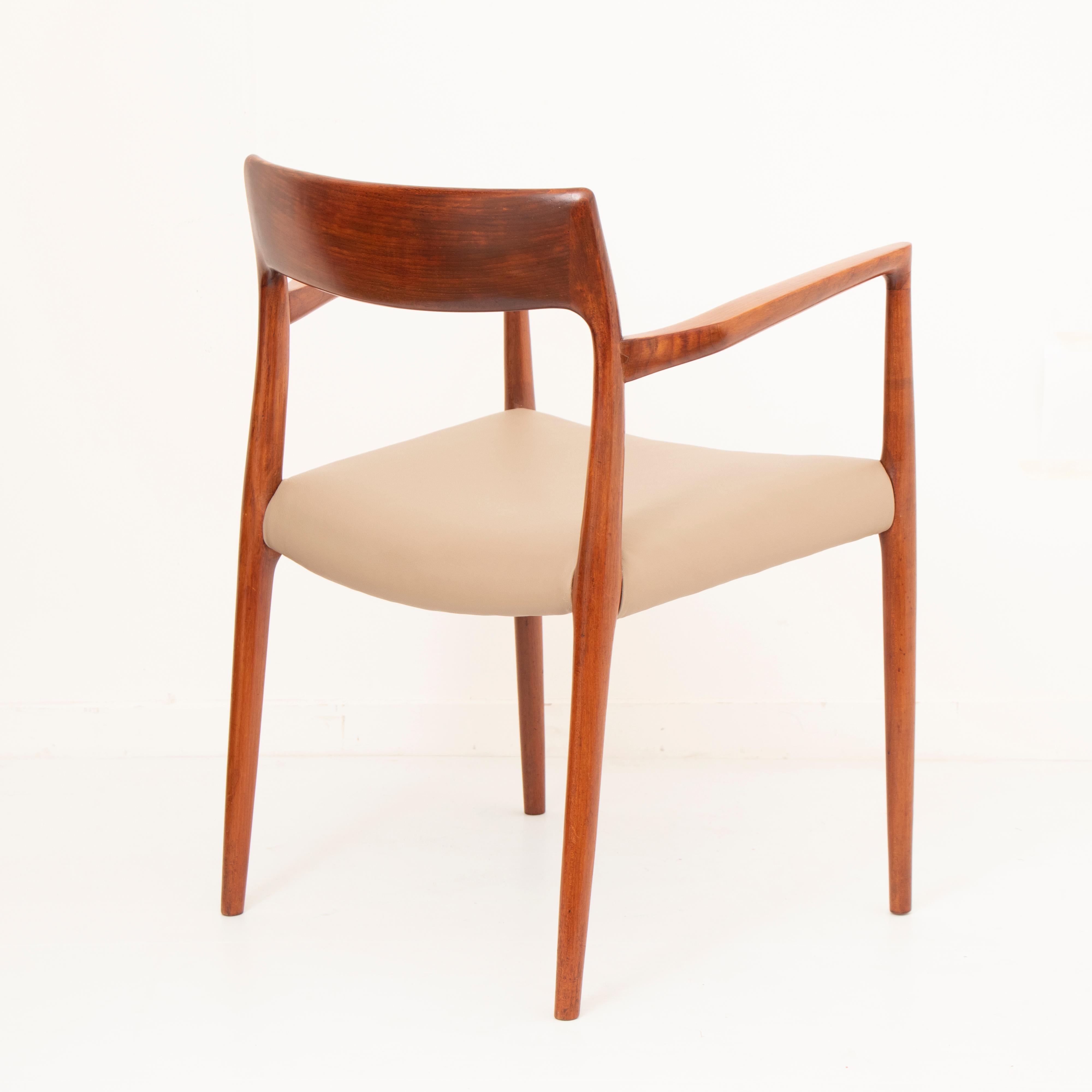 20th Century Pair of Danish Niels O Møller Model 57 Teak Carver Armchair Dining Chairs