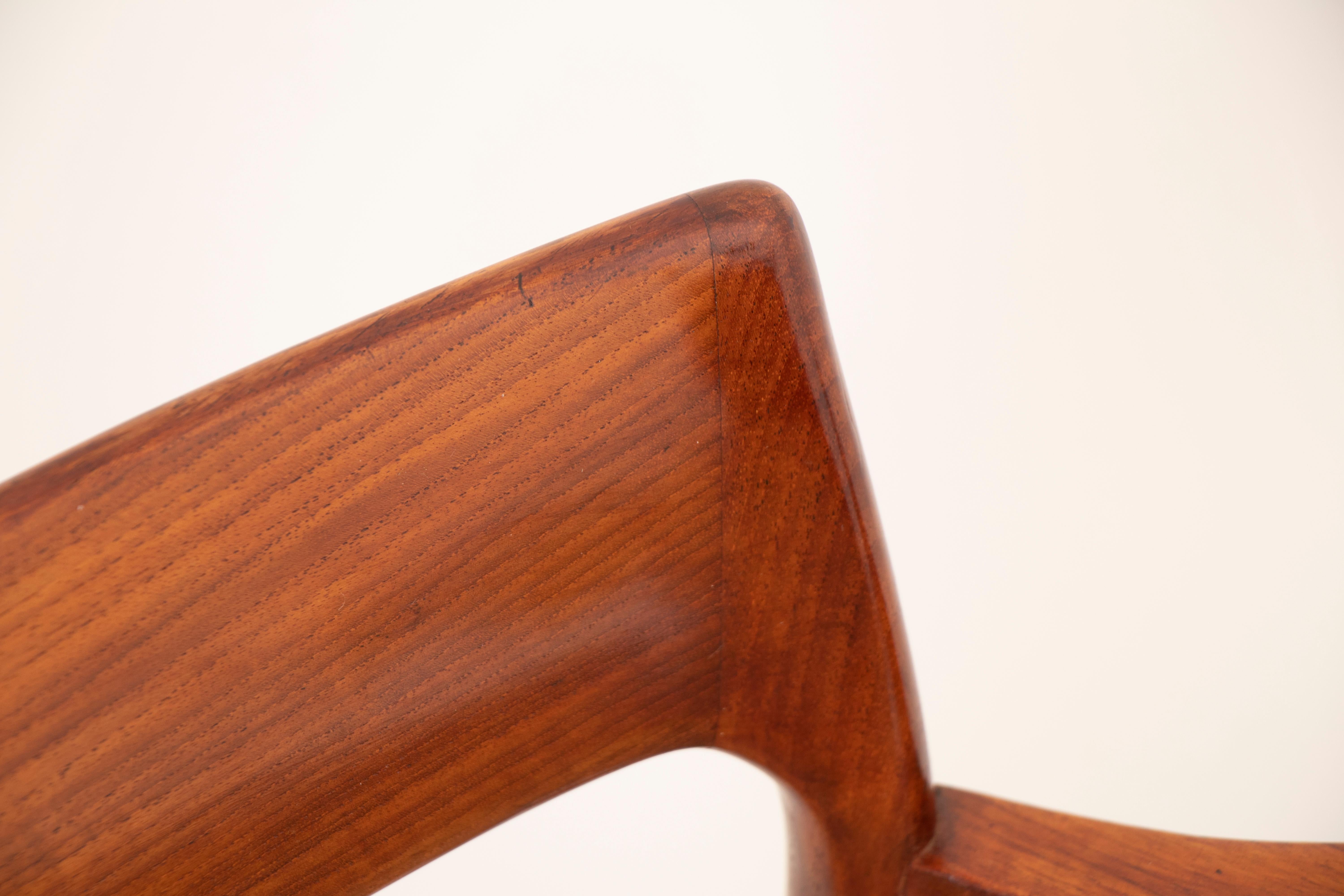 Pair of Danish Niels O Møller Model 57 Teak Carver Armchair Dining Chairs 2