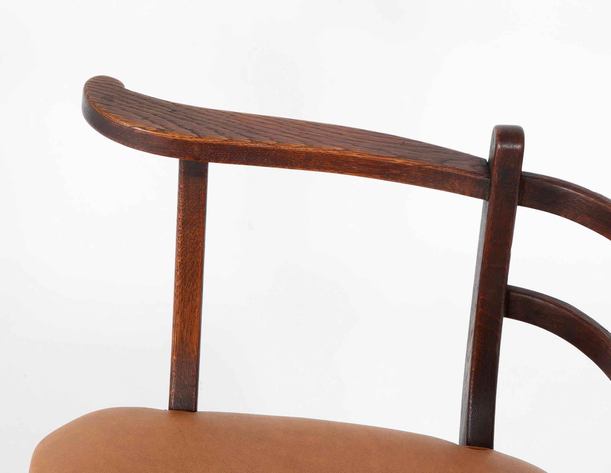 Paar rustikale dänische OAK Sessel (20. Jahrhundert) im Angebot