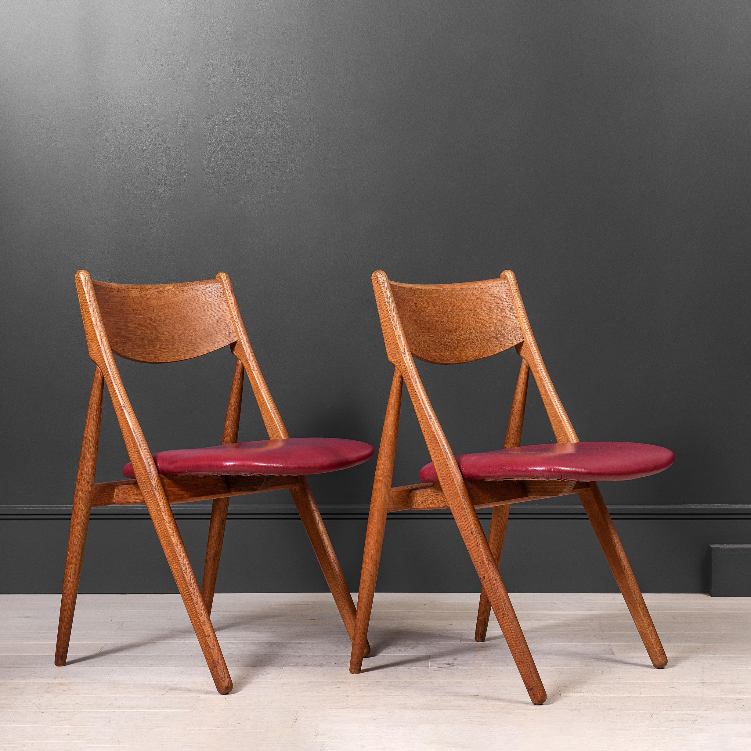 Pair of Danish Oak Chairs 3