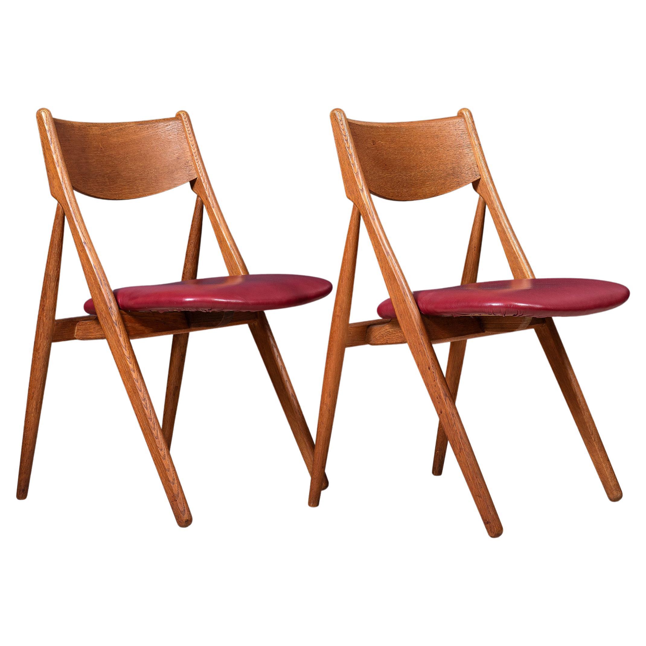 Pair of Danish Oak Chairs