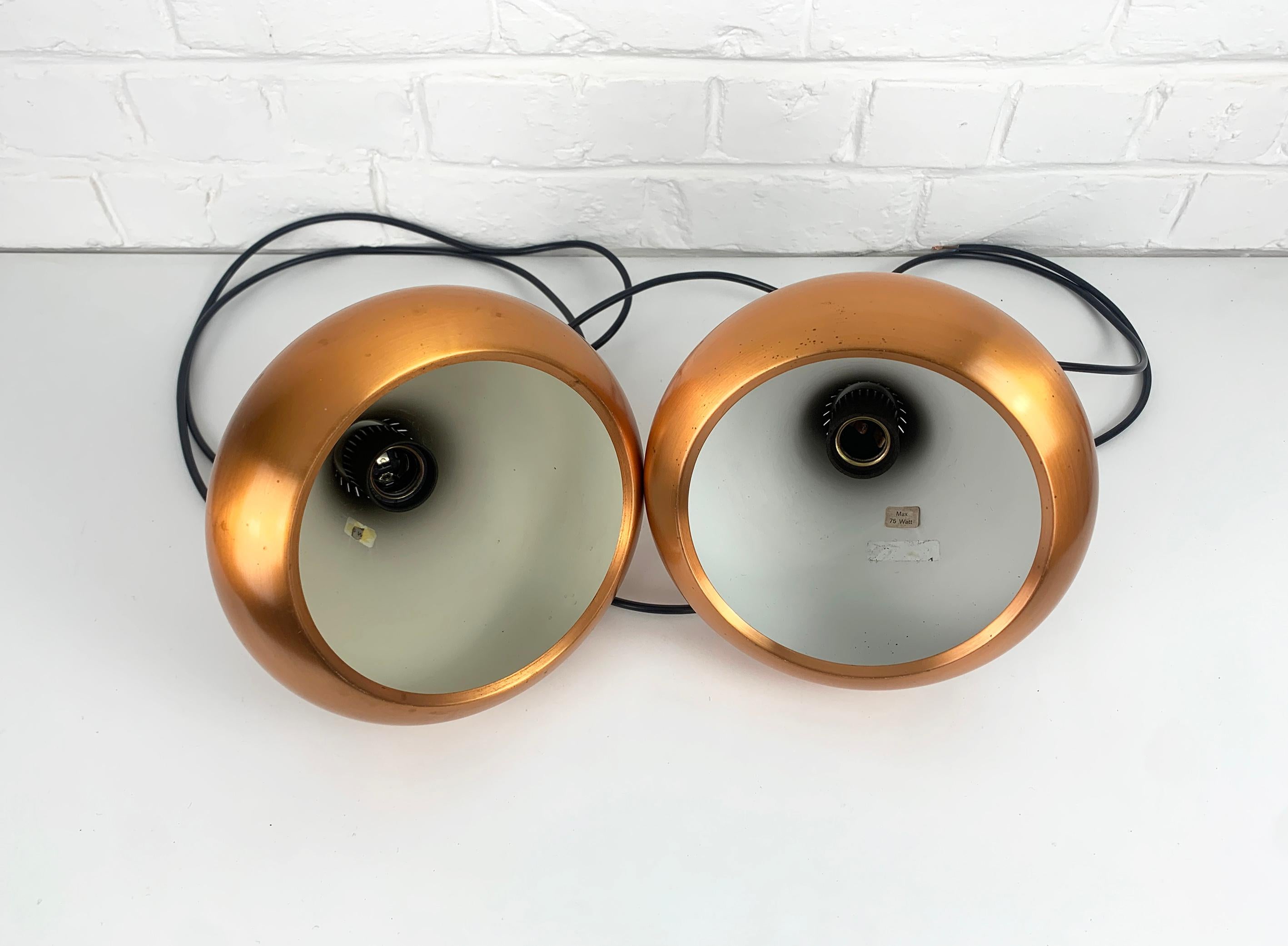Pair of Danish Orient Minor Pendant Lamps in Copper, Jo Hammerborg, Fog & Mørup For Sale 5