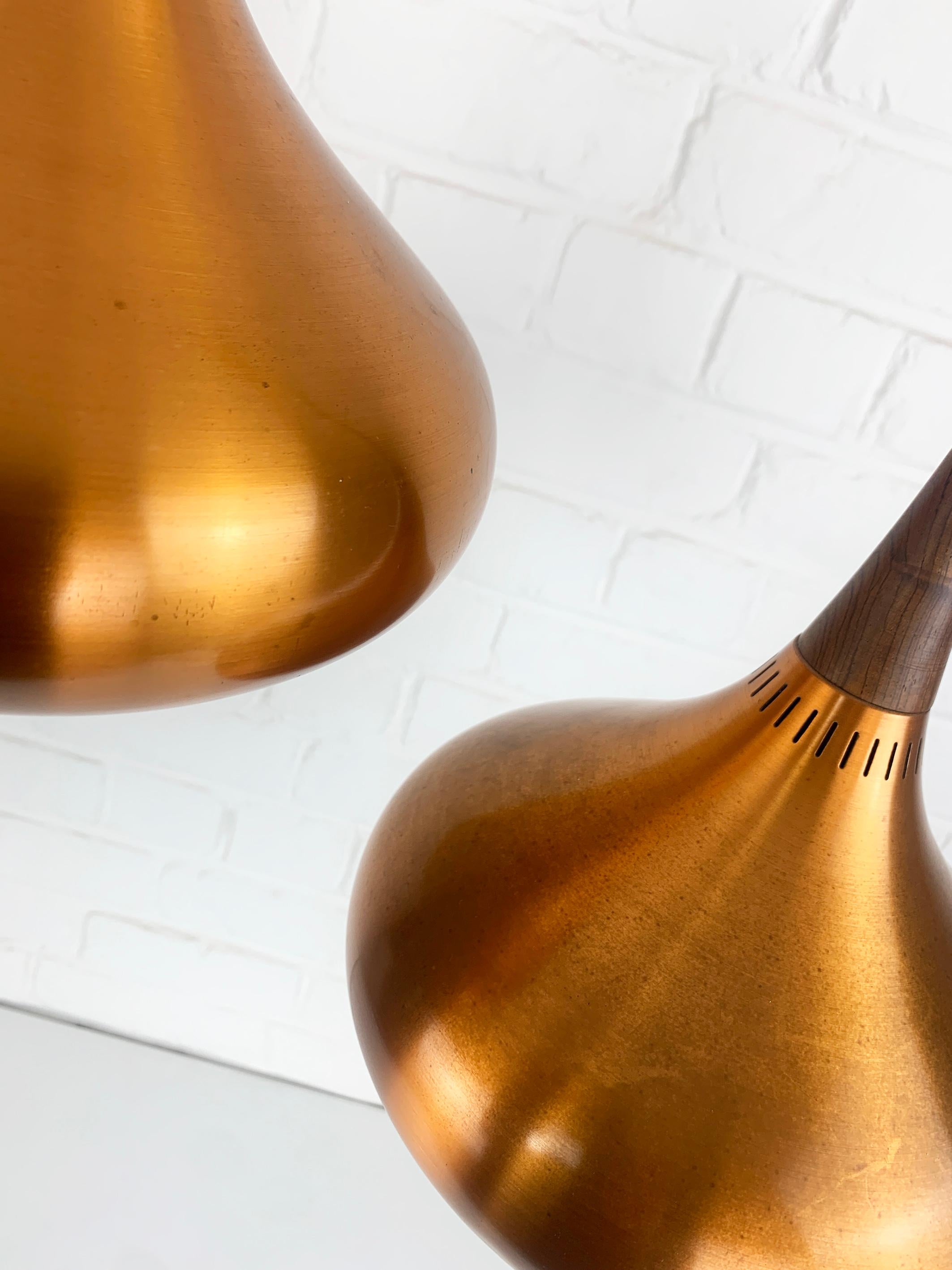 Pair of Danish Orient Minor Pendant Lamps in Copper, Jo Hammerborg, Fog & Mørup For Sale 6