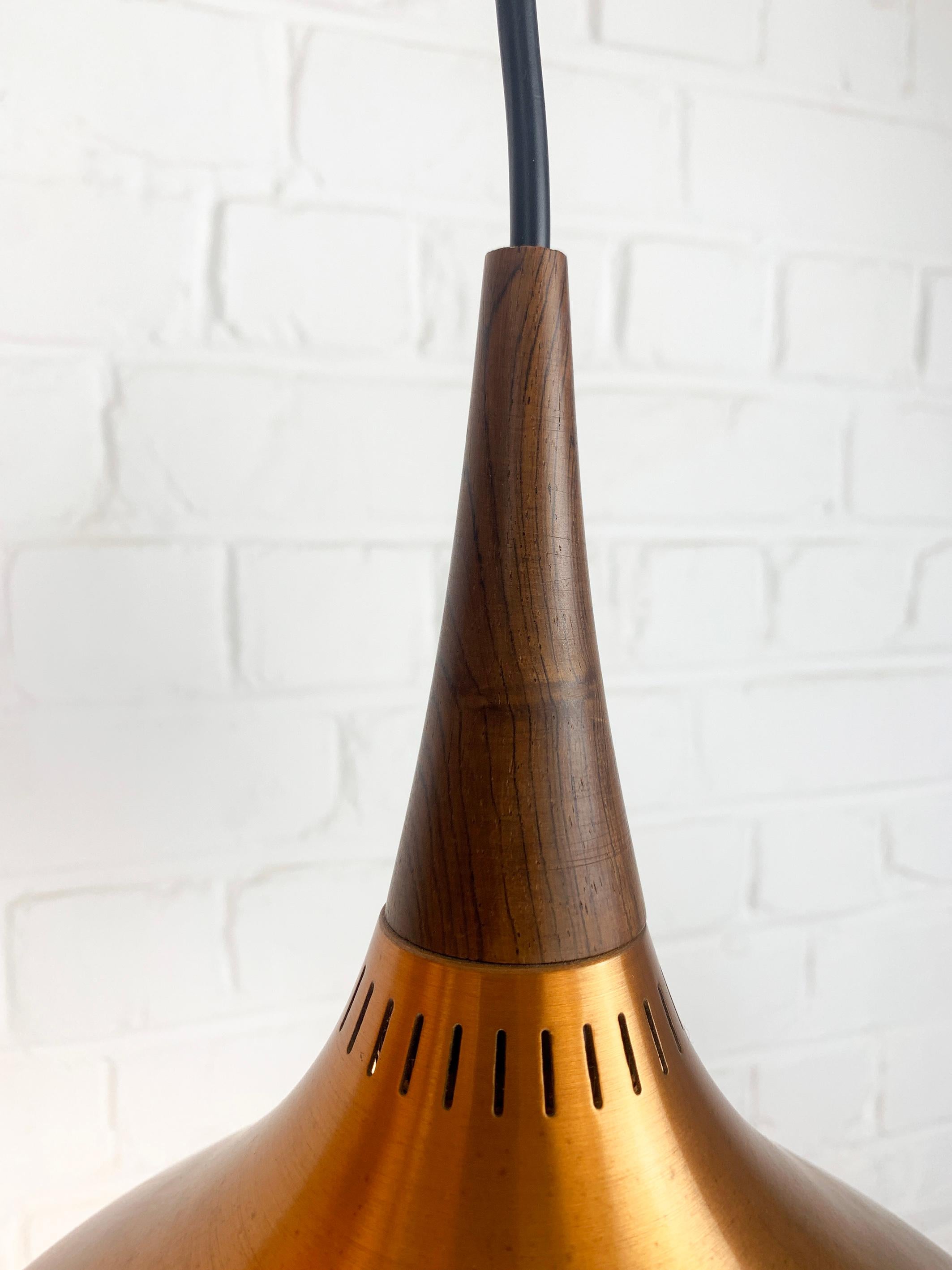 Pair of Danish Orient Minor Pendant Lamps in Copper, Jo Hammerborg, Fog & Mørup 2