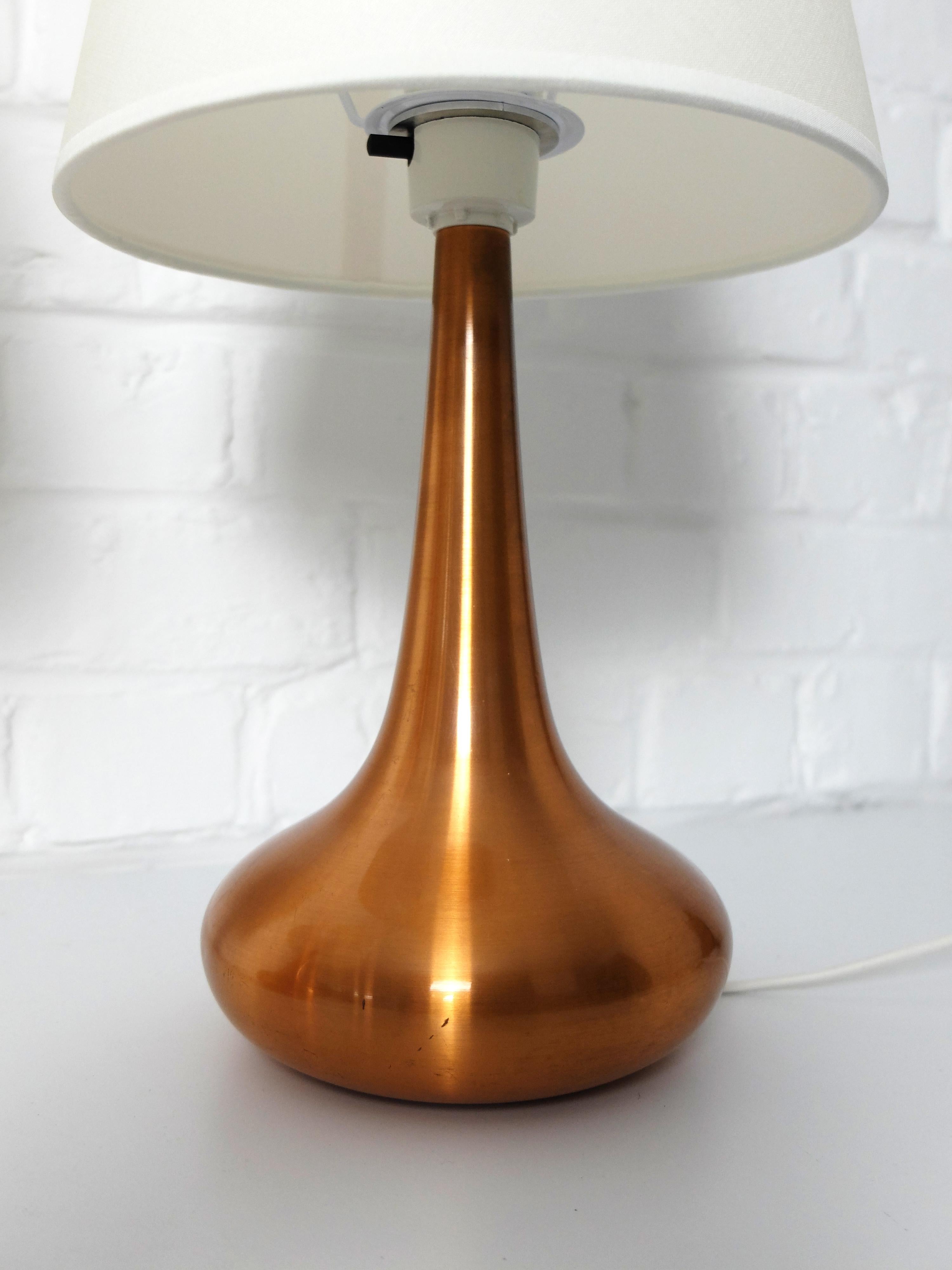 Scandinavian Modern Pair of Danish Orient Table Lamps in Copper by Jo Hammerborg, Fog & Mørup, 1960s For Sale