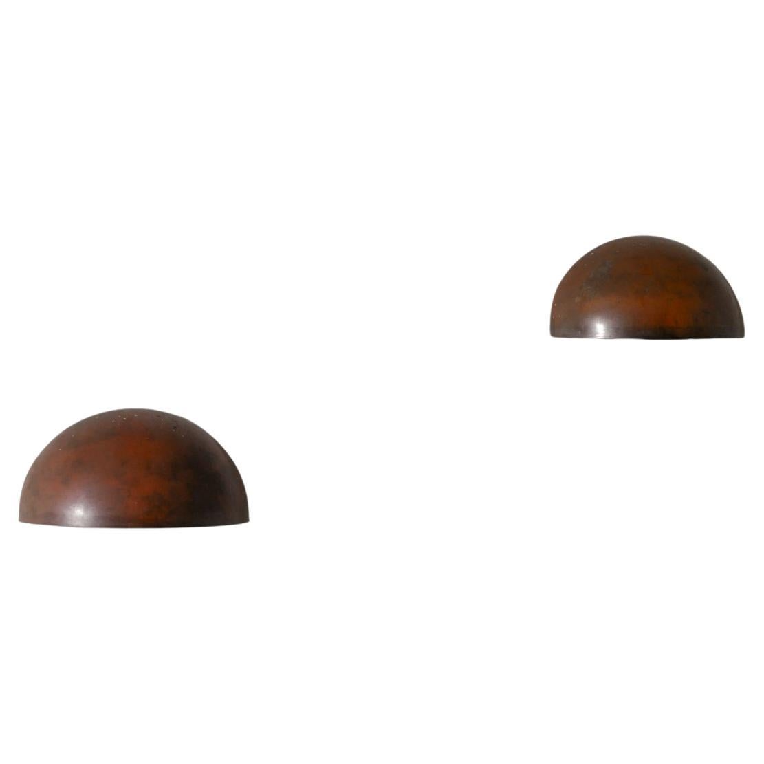 Coppia di lampade da parete in rame patinato danese di Thorup & Bonderup