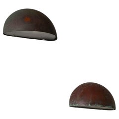 Pair of Danish Patinated Copper Wall Lamps Sconces by Thorup & Bonderup