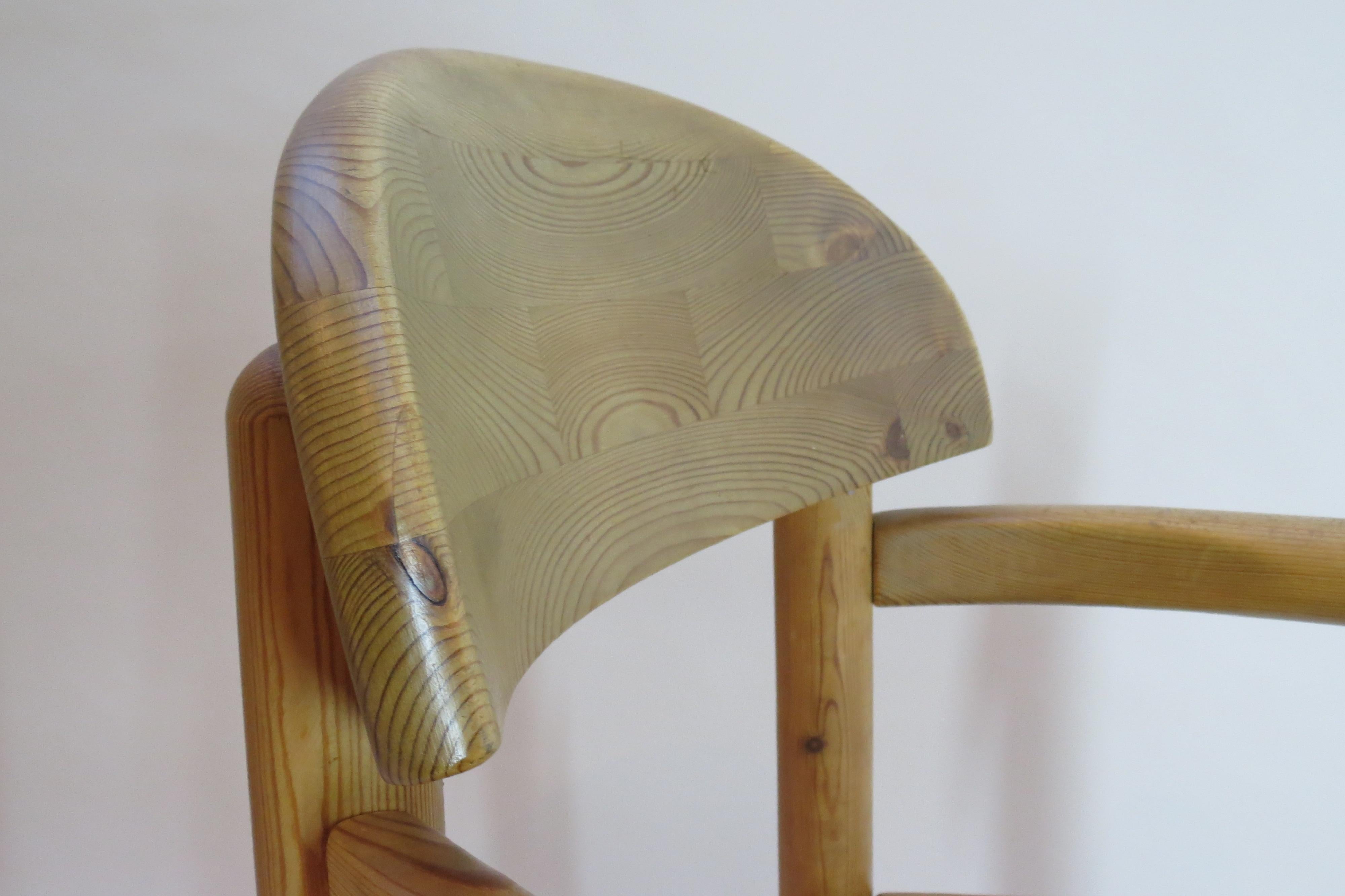 Pair of Danish Pine Carver Dining Chairs by Rainer Daumiller for Hirtshals 1970s 6