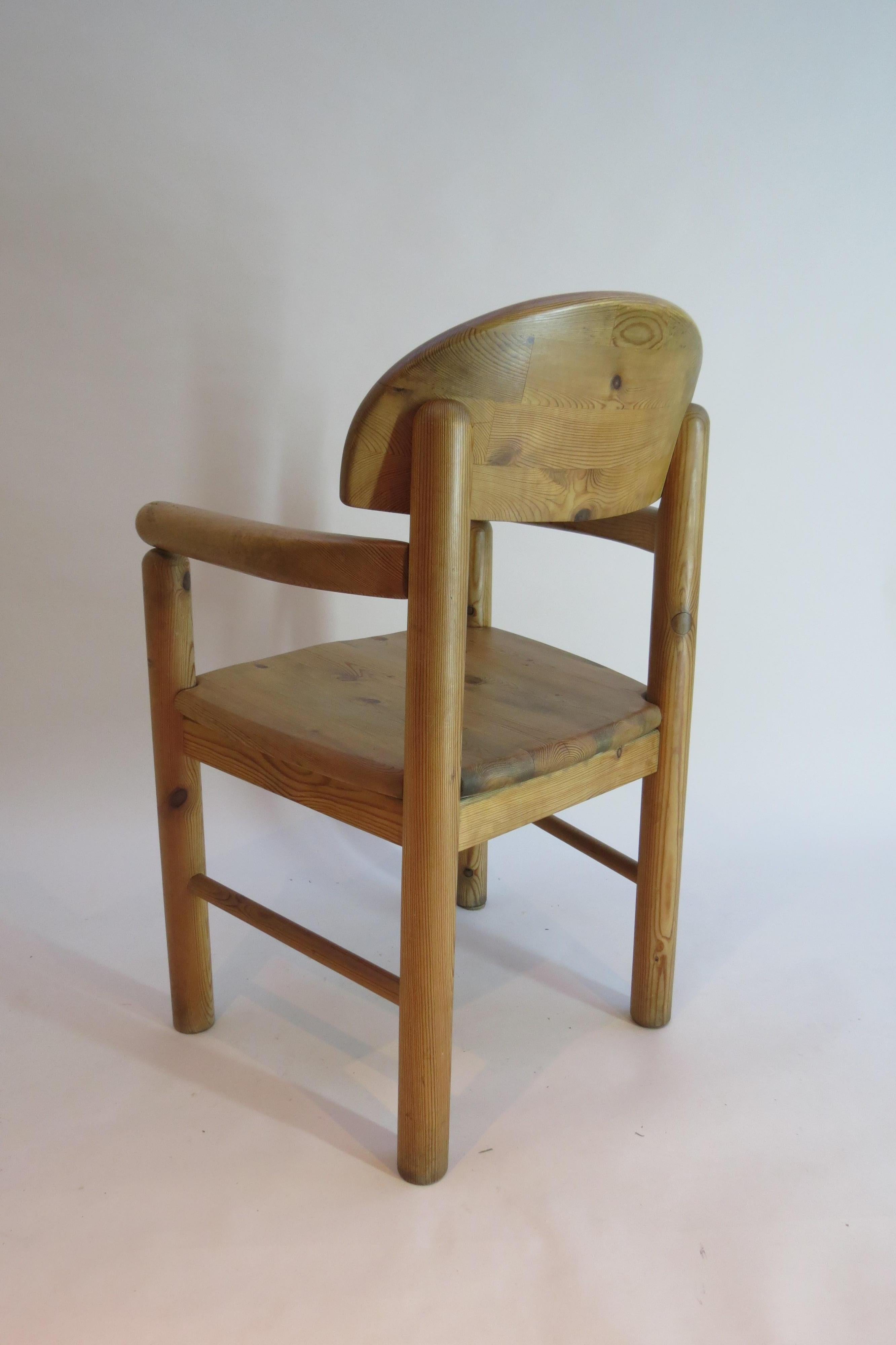 Pair of Danish Pine Carver Dining Chairs by Rainer Daumiller for Hirtshals 1970s 8