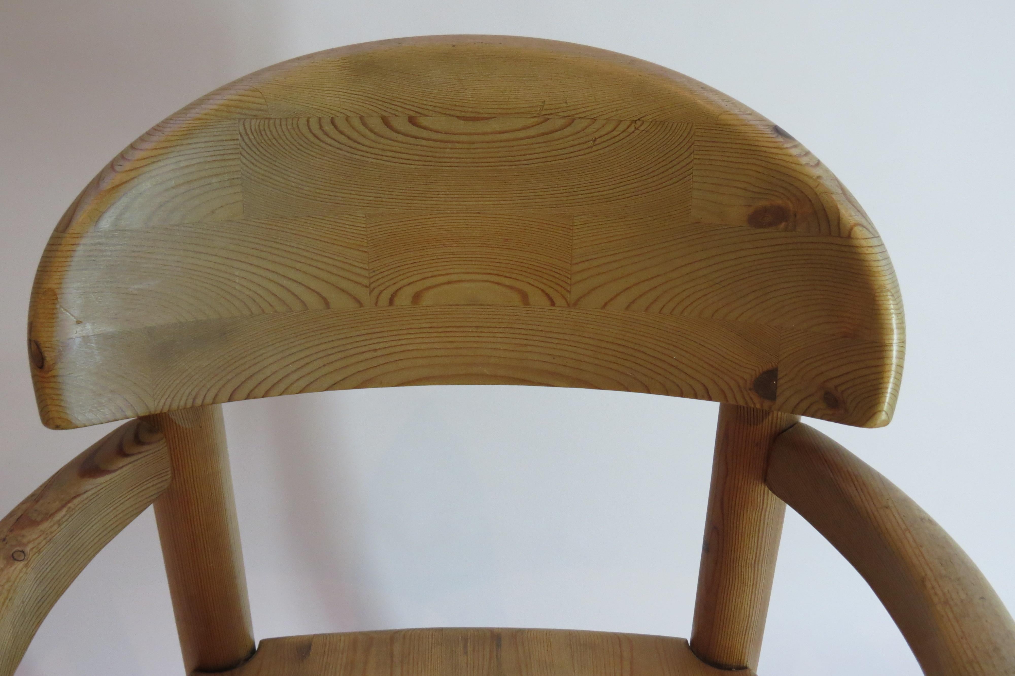Late 20th Century Pair of Danish Pine Carver Dining Chairs by Rainer Daumiller for Hirtshals 1970s