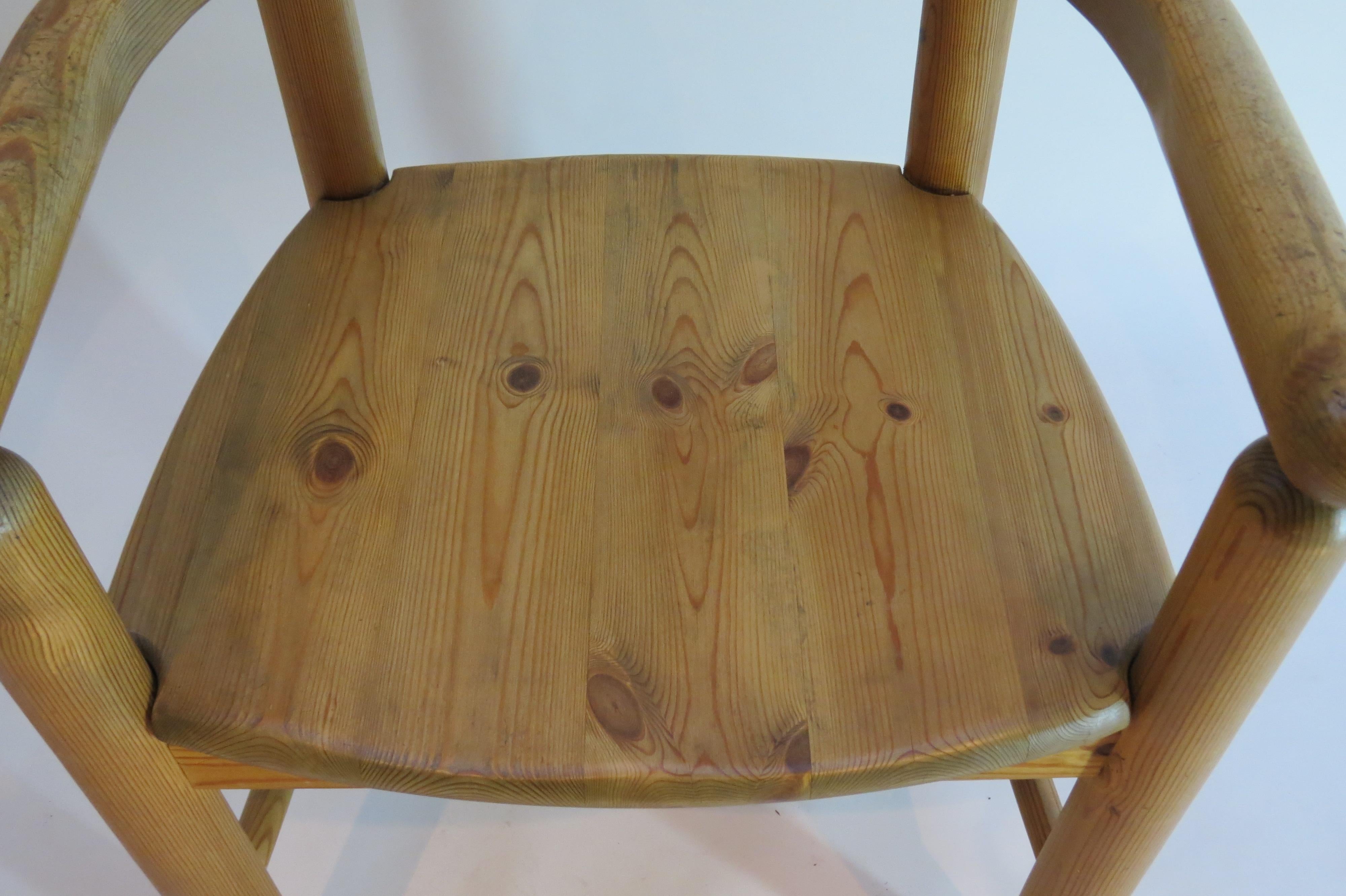 Pair of Danish Pine Carver Dining Chairs by Rainer Daumiller for Hirtshals 1970s 1