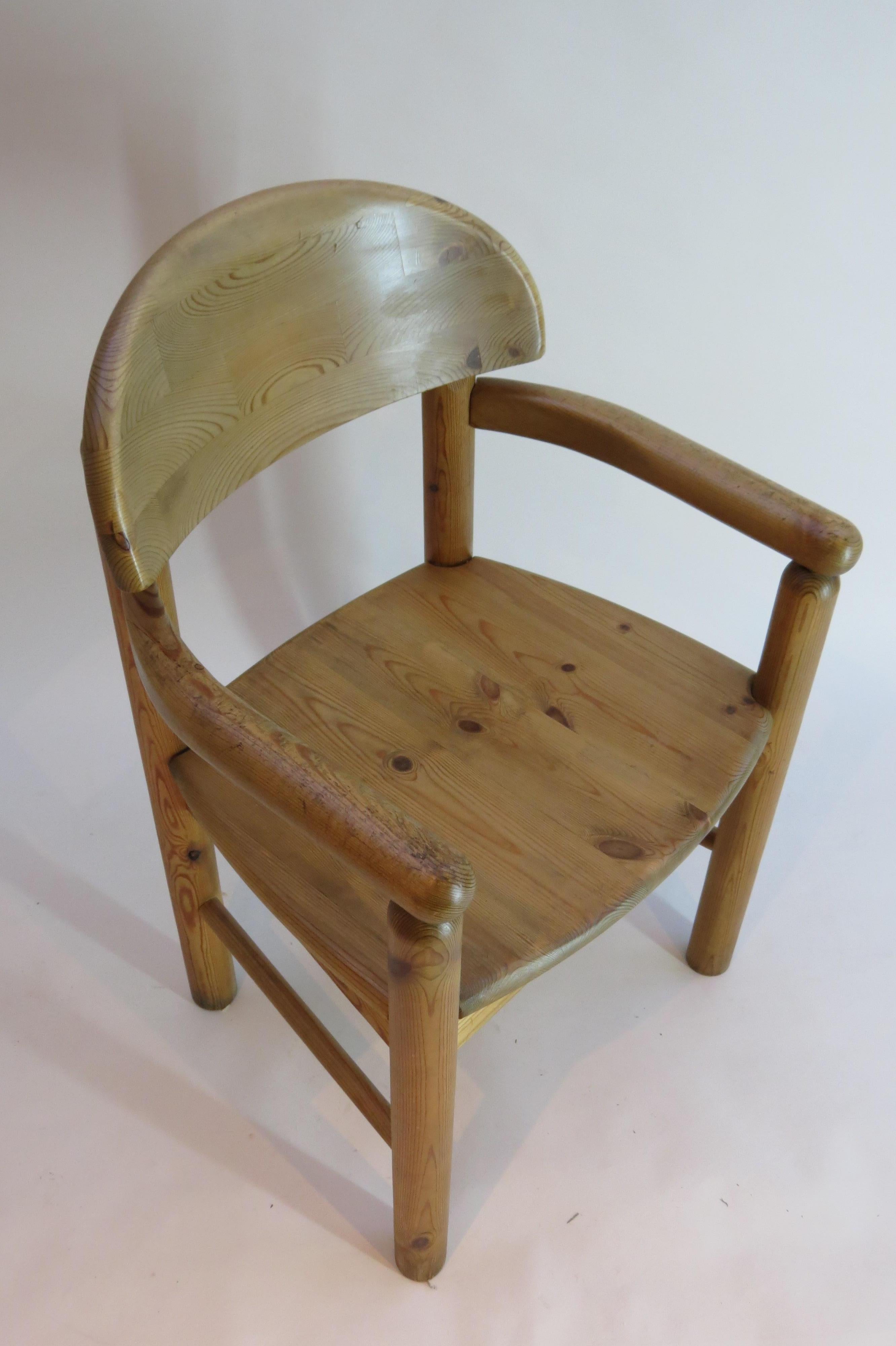 Pair of Danish Pine Carver Dining Chairs by Rainer Daumiller for Hirtshals 1