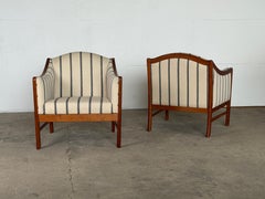 Par de sillones de pino danés de Form 75, Galten, Dinamarca