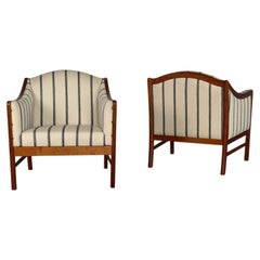 Par de sillones de pino danés de Form 75, Galten, Dinamarca