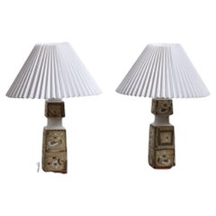 Pair of Danish Porcelain Baca Table Lamps by Nils Thorsson for Royal Copenhagen