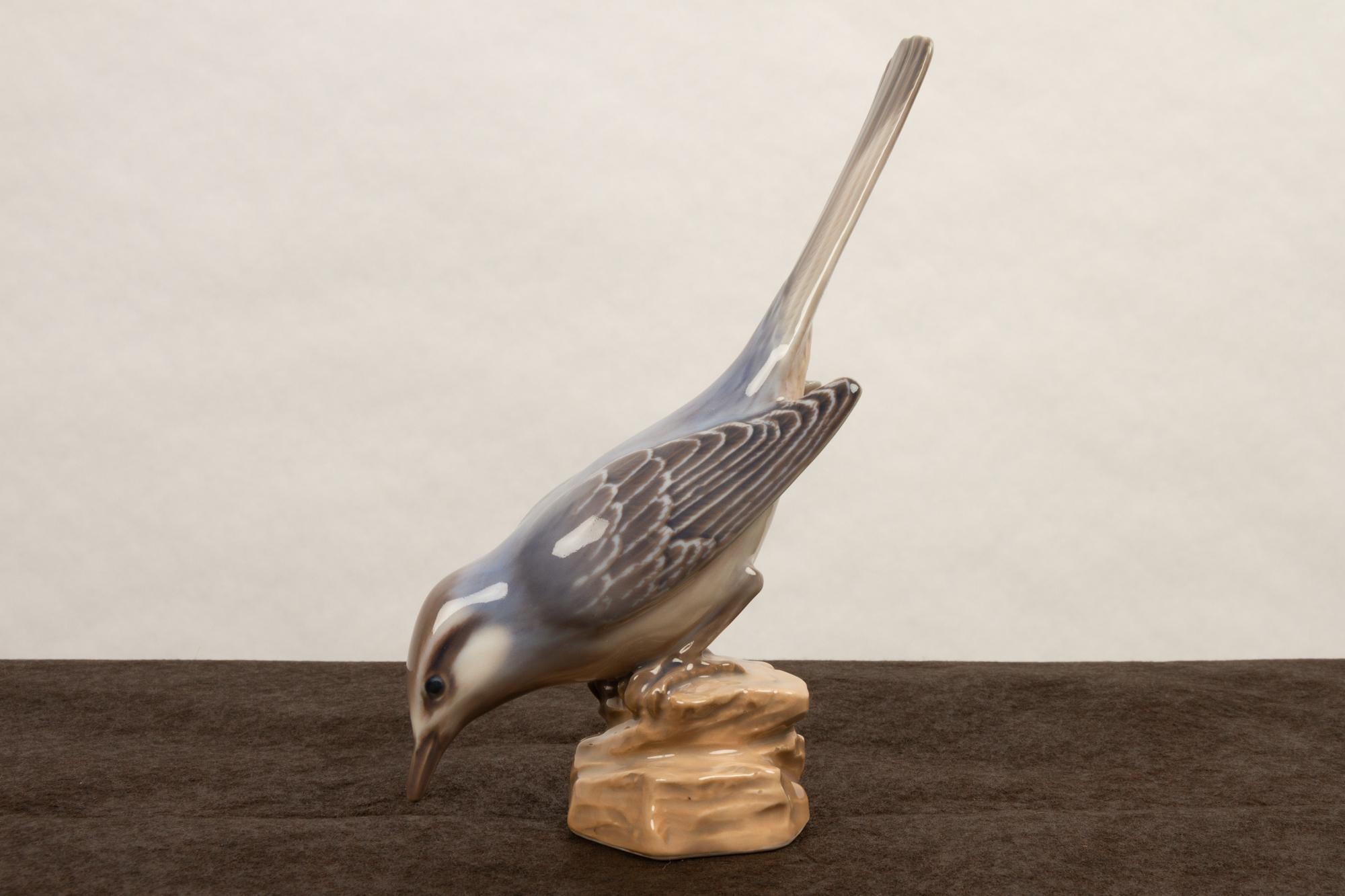 Pair of Danish Porcelain Birds by Dahl Jensen, 1930s In Good Condition In Asaa, DK