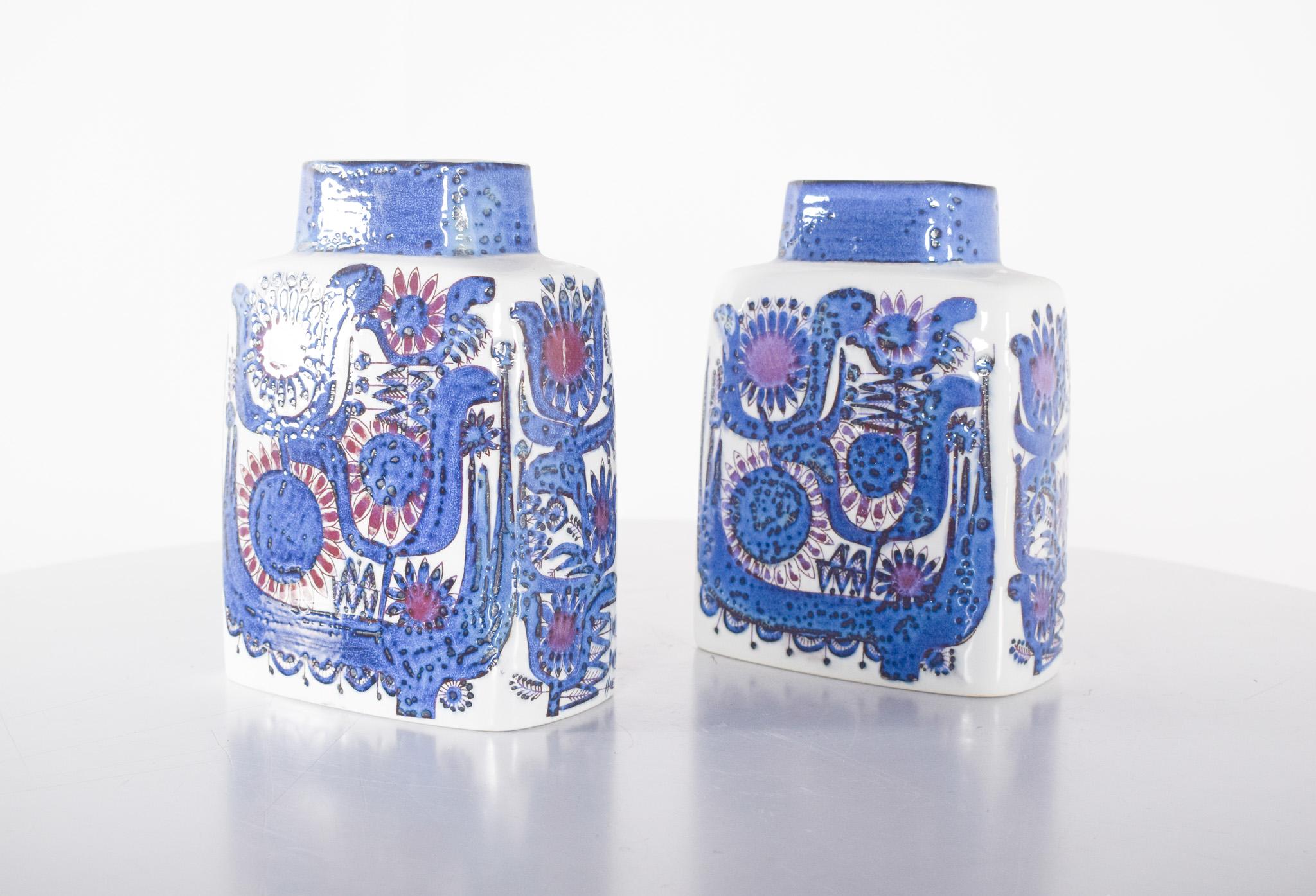 Danese Coppia di vasi in ceramica danese, Royal Copenhagen Tenera in vendita