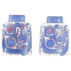 Paire de vases de poterie danois, Royal Copenhagen Tenera