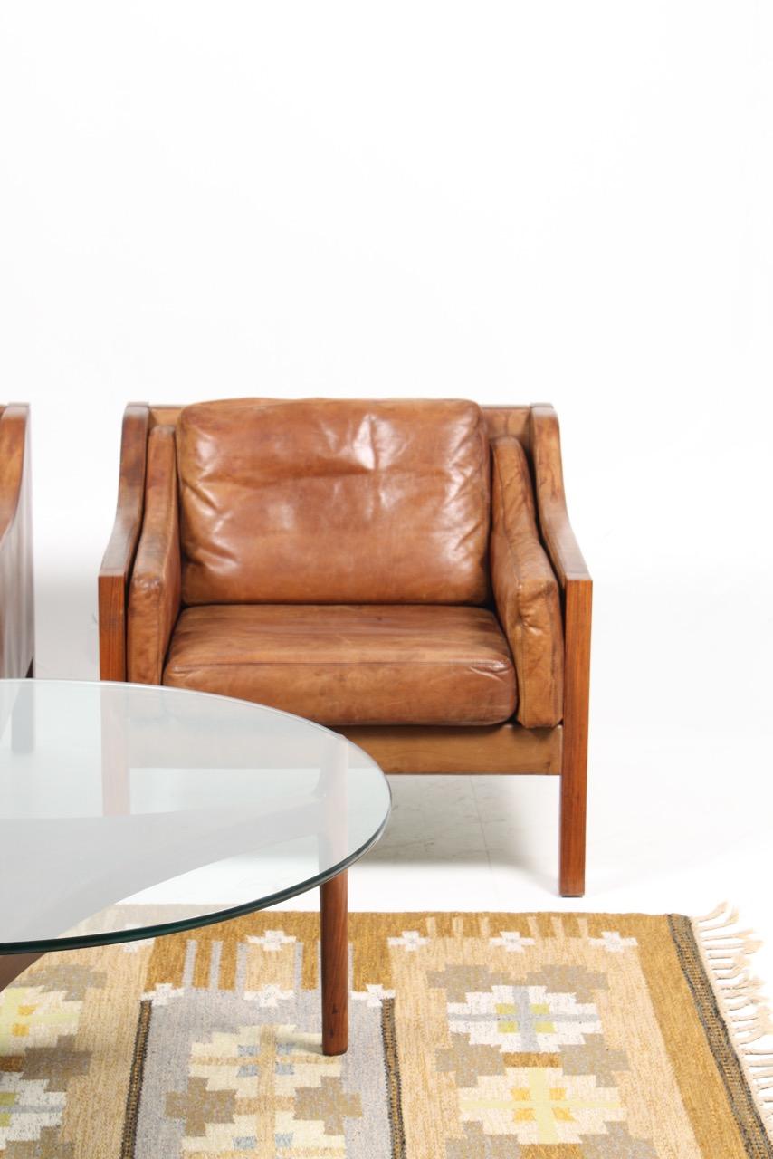 Mid-20th Century Pair of Danish Pristine Lounge Chairs