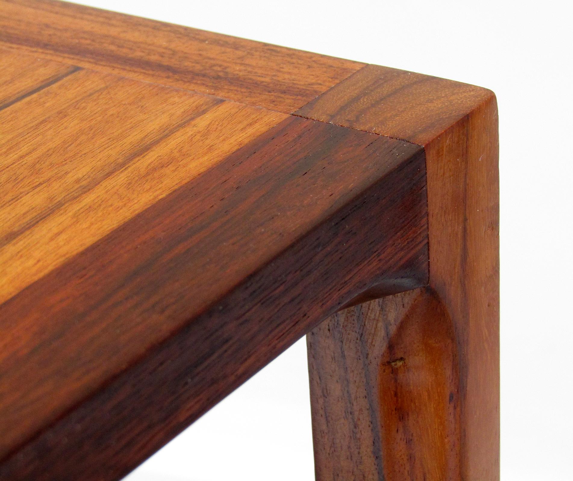 Pair of Danish Rosewood 1960s Cube Lamp Tables / Nightstands by Kai Kristiansen For Sale 2