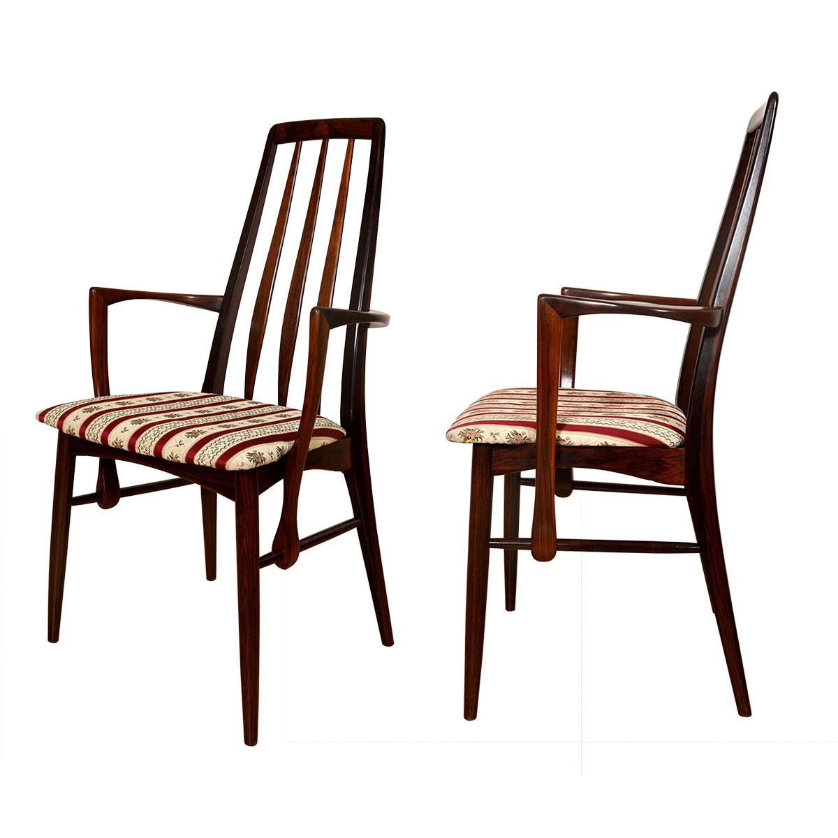 Pair of Danish Rosewood Arm Chairs by Koefoeds Hornslet In Excellent Condition For Sale In Kensington, MD