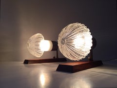 Pair of Danish Brass & Glass Sconces by J. Sommer, 1960s