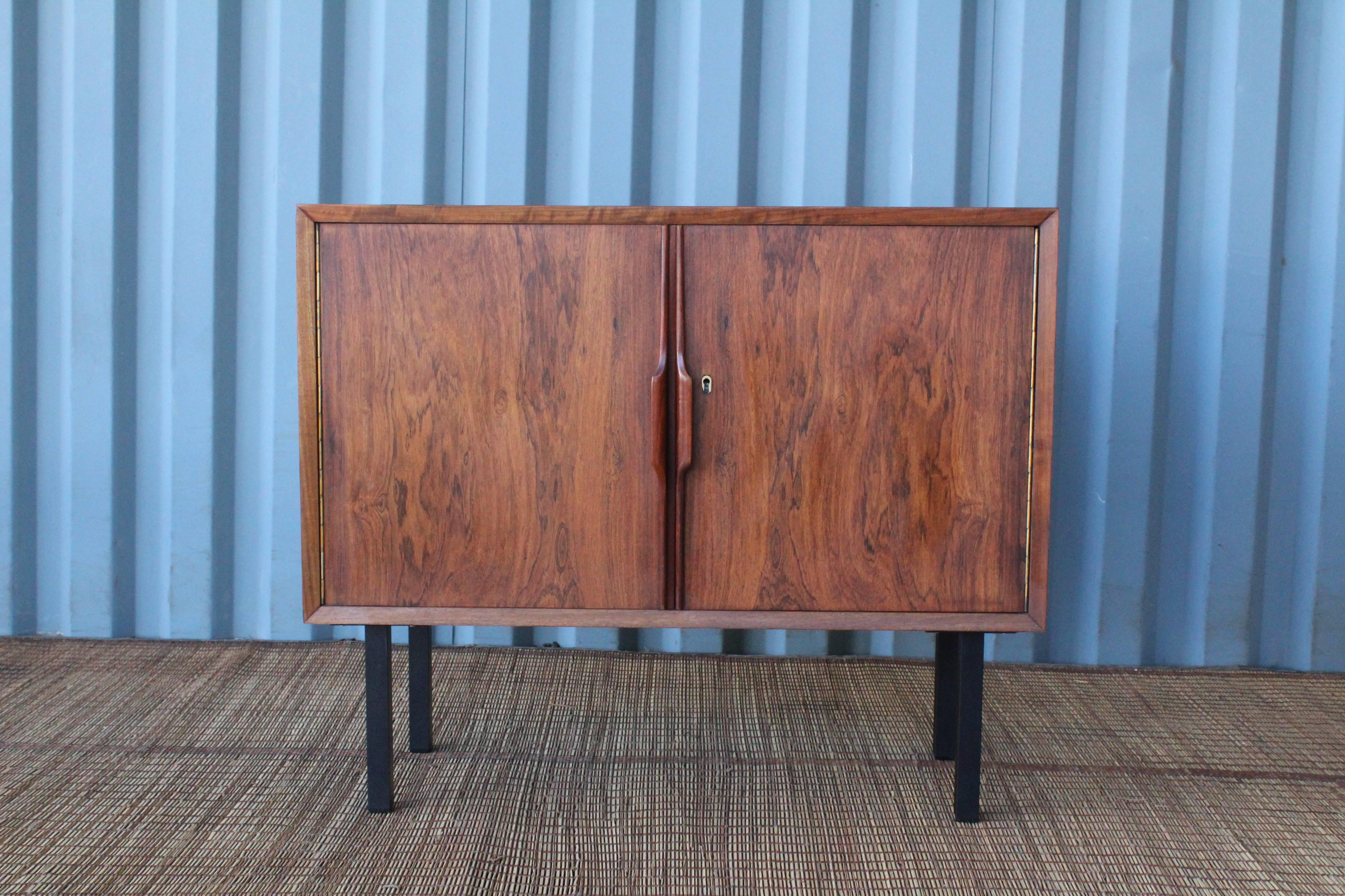 Mid-Century Modern Pair of Danish Rosewood Cabinets