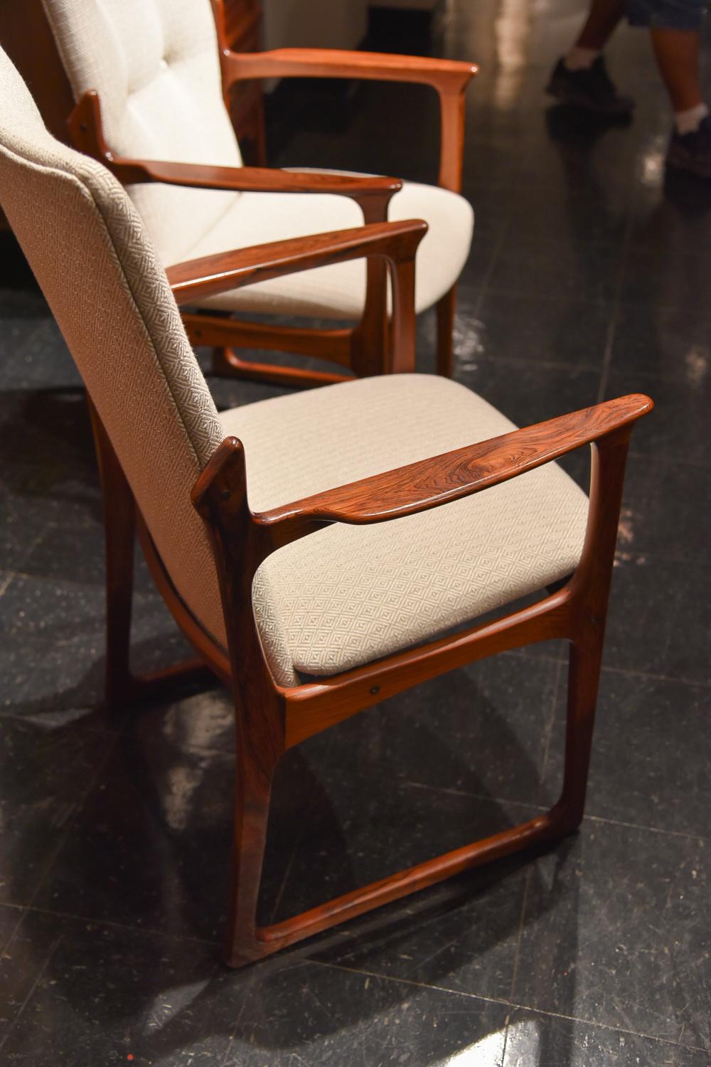 20th Century Pair of Danish Rosewood Chairs Attributed to Jacob Kjær For Sale