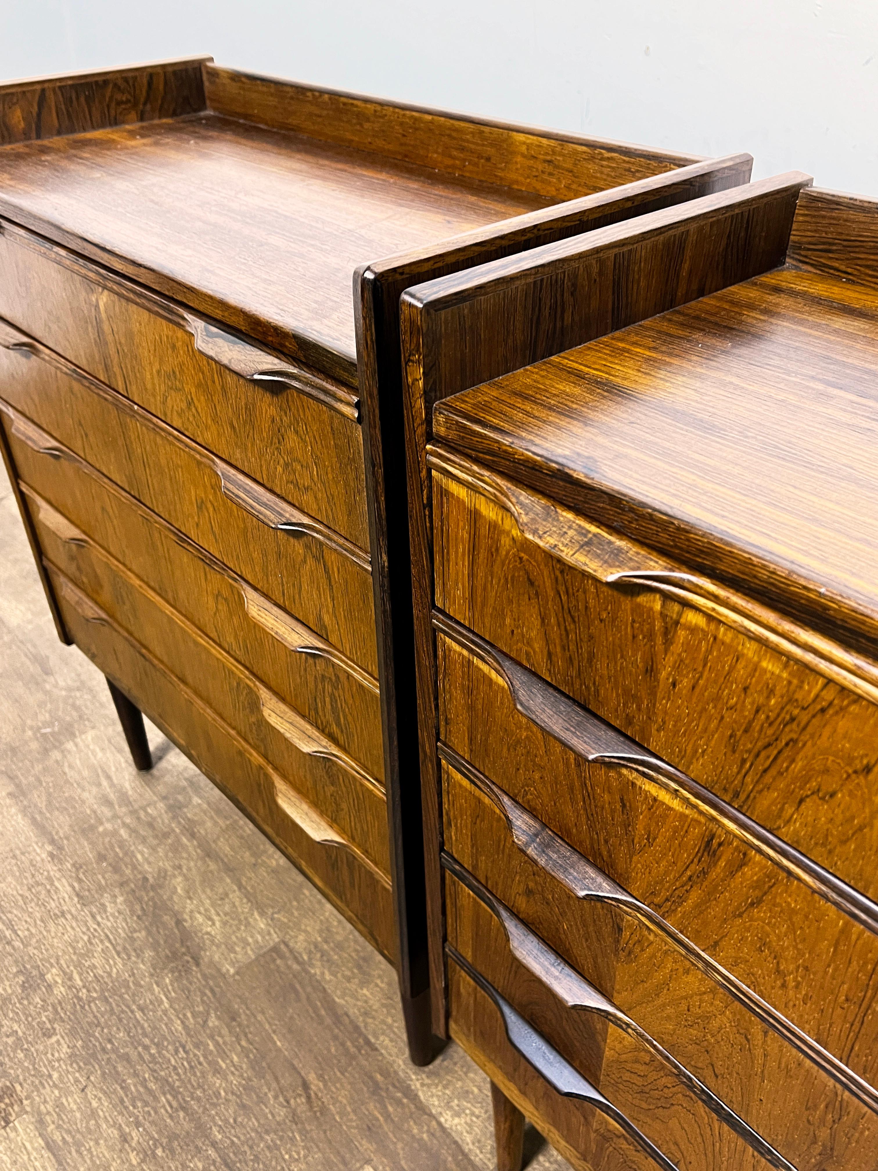 Pair of Danish Rosewood Chests by Henning Jorgensen for Fredericia, Ca. 1960s In Good Condition In Peabody, MA