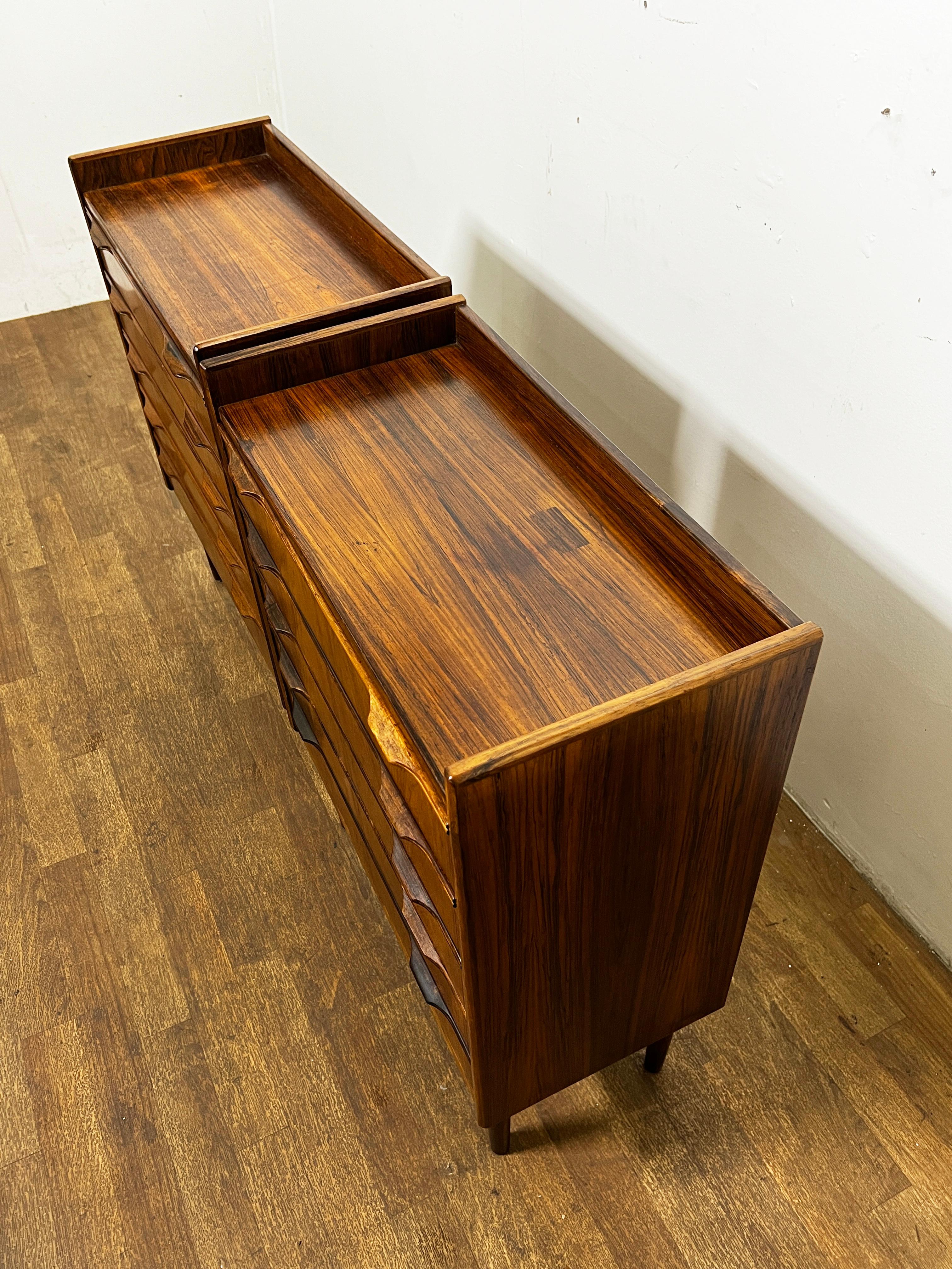 Mid-20th Century Pair of Danish Rosewood Chests by Henning Jorgensen for Fredericia, Ca. 1960s