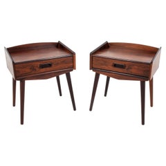 Pair of Danish Rosewood Nightstands, Circa 1960's
